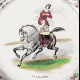 12 Assiettes chevaux Creil et Montereau XIXe siècle
