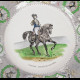 12 Horses dinner plates by Creil & Montereau 19th century
