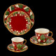 Majolica red table plate "Georges Sand"