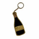 Porte-clés avec une bouteille de champagne brodée