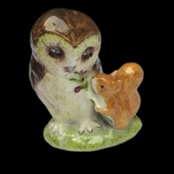 Beatrix Potter Hibou et écureuil "Old Mr Brown" 8,5 cm