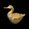 Gilt-plated duck ice bucket designed by Mauro Manetti Circa 1970