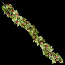 Guirlande végétale baies rouges et cristaux - Christmas time