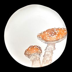 Dessert plate Parasol mushroom